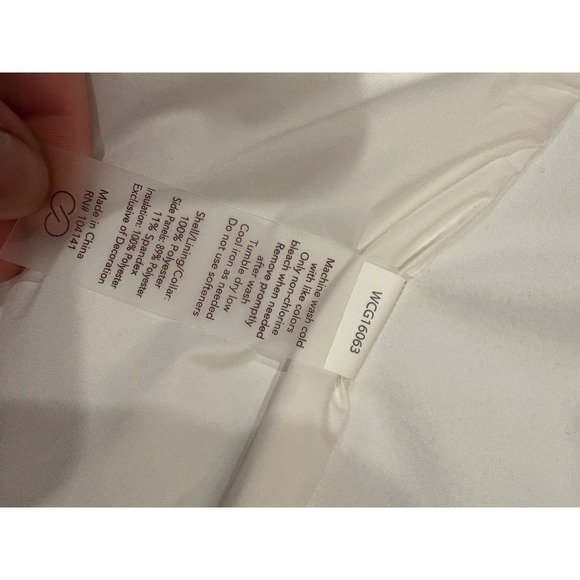 New Calia fall lightweight Quilted Vest Full Zip Sleeveless Puffer white $98 - Picture 13 of 14